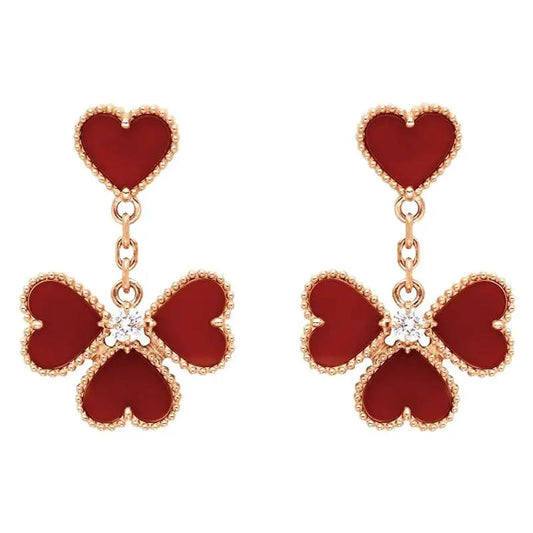 Van Cleef & Arpels SWEET CLOVER CARNELIAN EARINGS