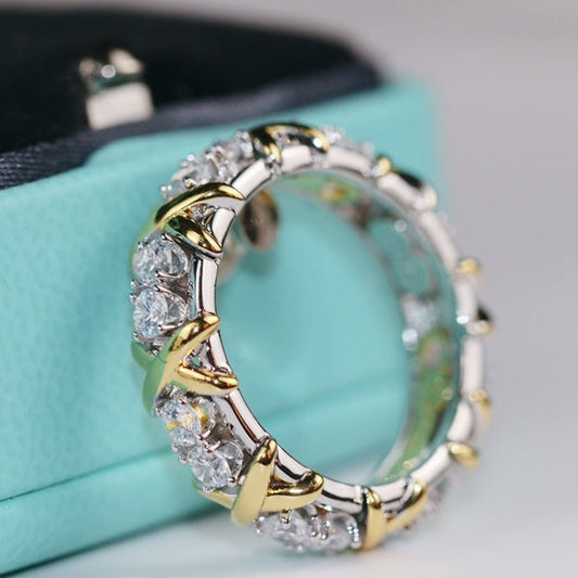 TIFFANY SIXTEEN STONE RING GOLD
