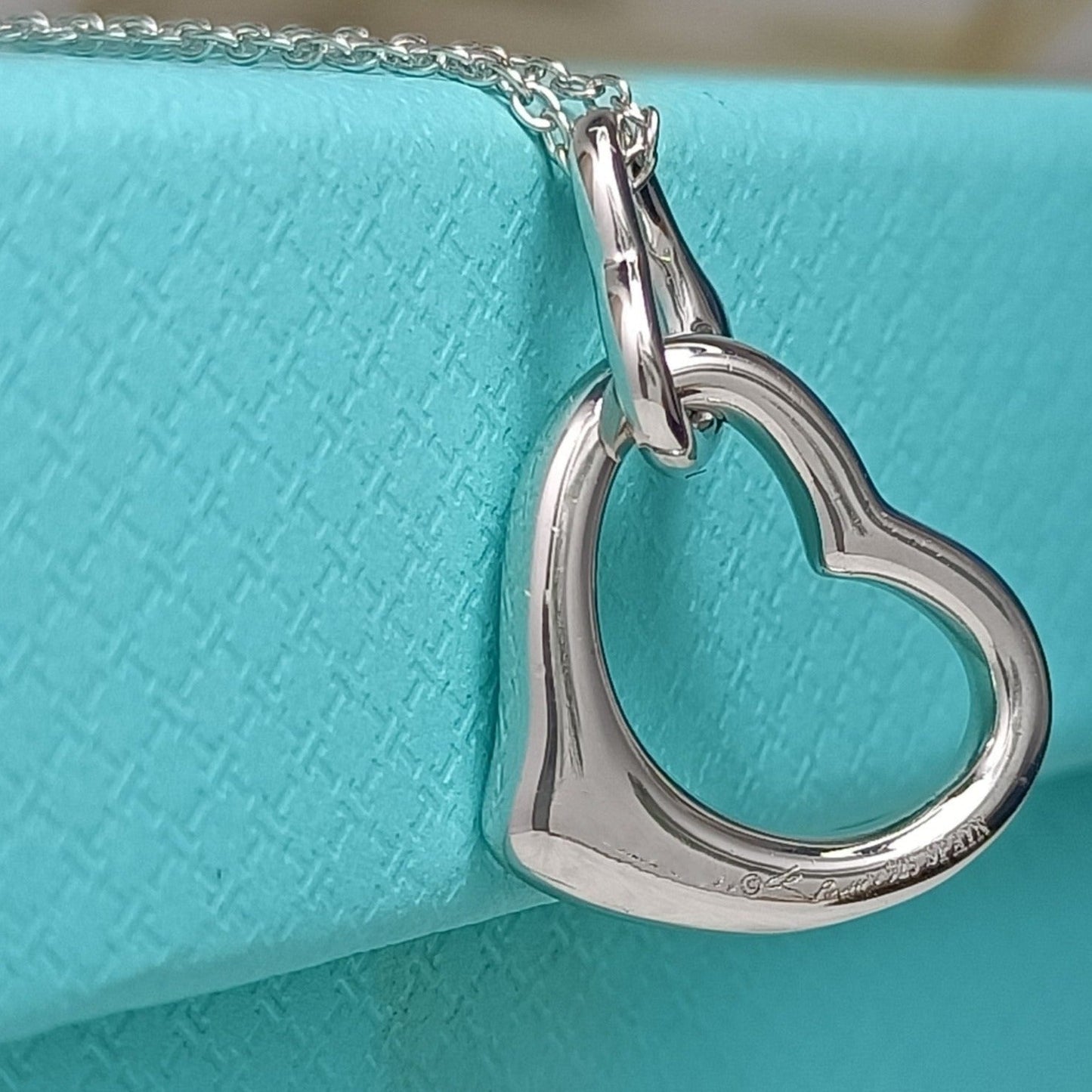 TIFFANY DOUBLE HEART SILVER NECKLACE