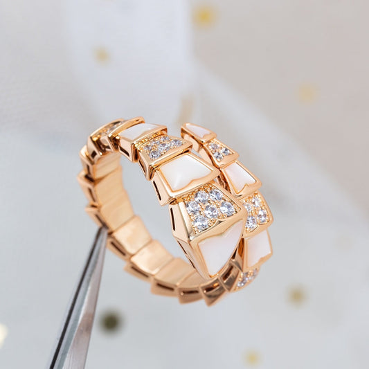 Bvlgari SERPENTI RING PINK GOLD DIAMOND MOP