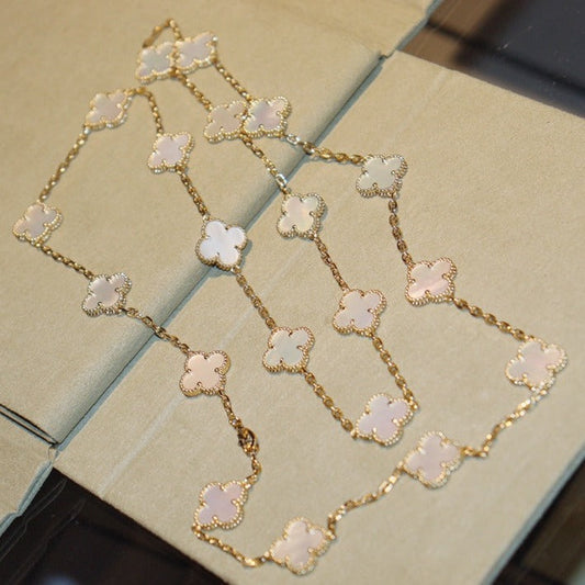 Van Cleef & Arpels CLOVER 20 MOTIFS WHITE MOP GOLD
