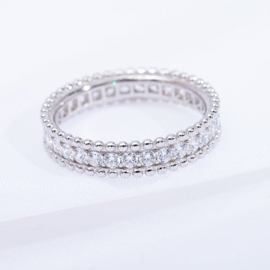 Van Cleef & Arpels PERLEE DIAMOND SILVER RING