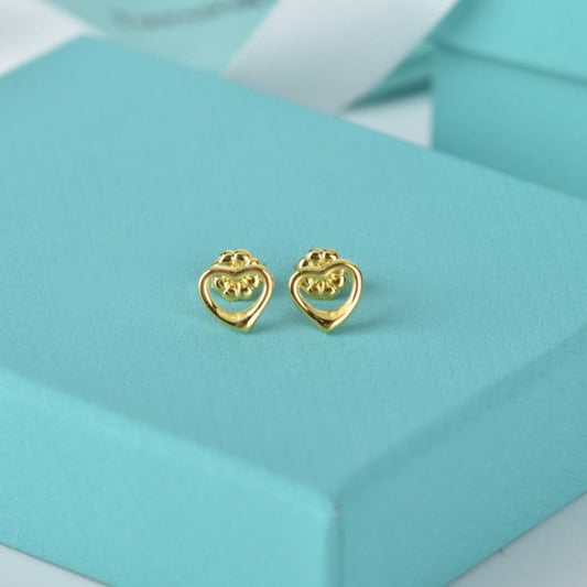 TIFFANY OPEN HEART STUD EARRINGS