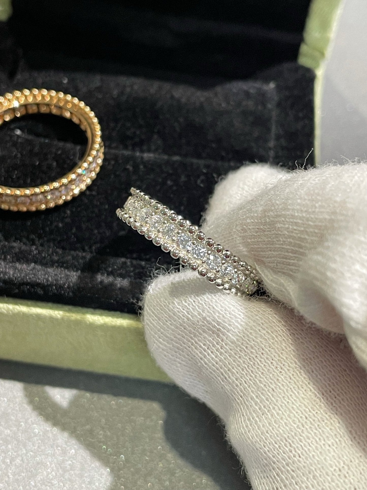 Van Cleef & Arpels PERLEE DIAMOND PINK GOLD RING