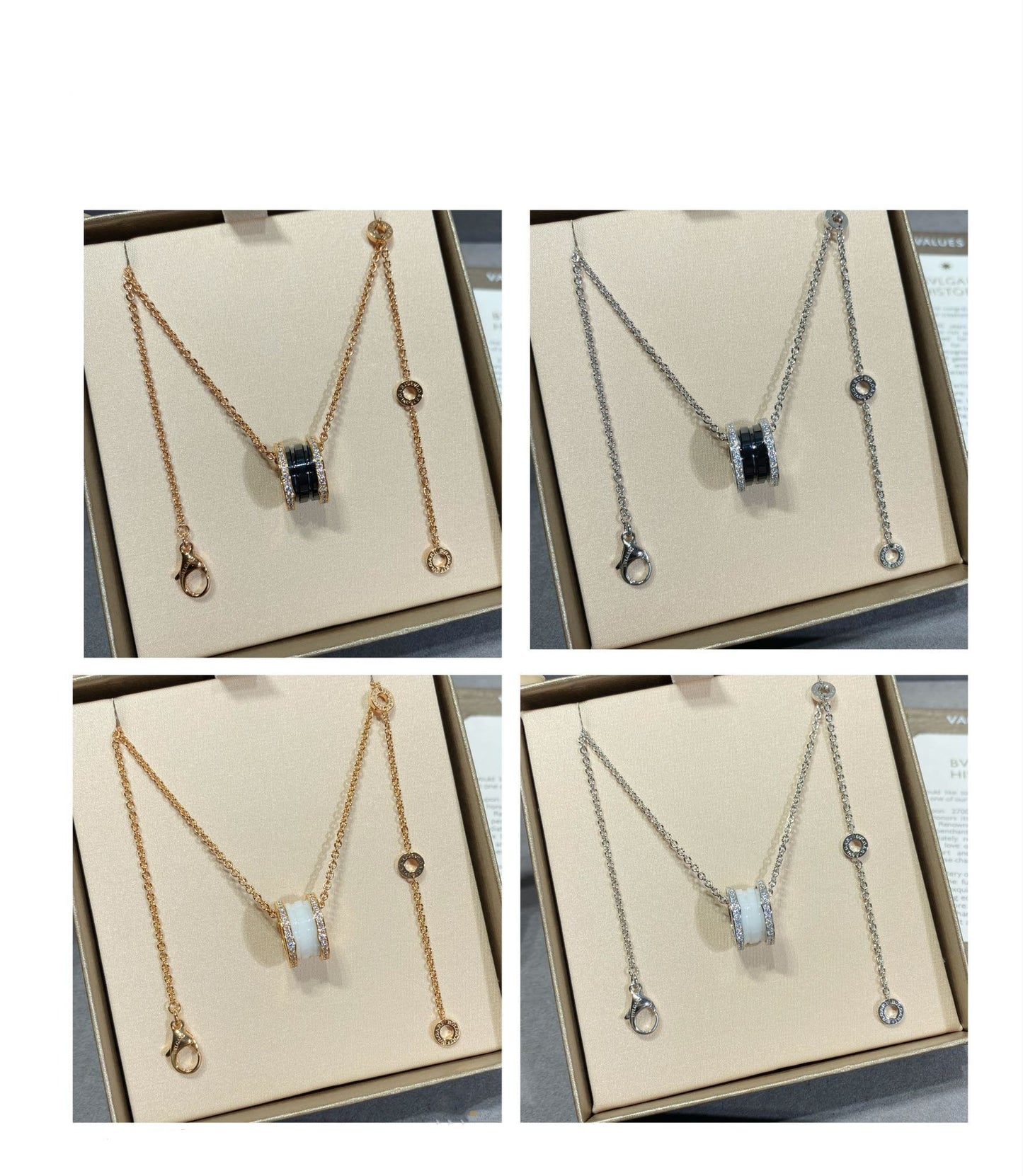 Bvlgari ZERO 1 DIAMOND CERAMIC NECKLACE