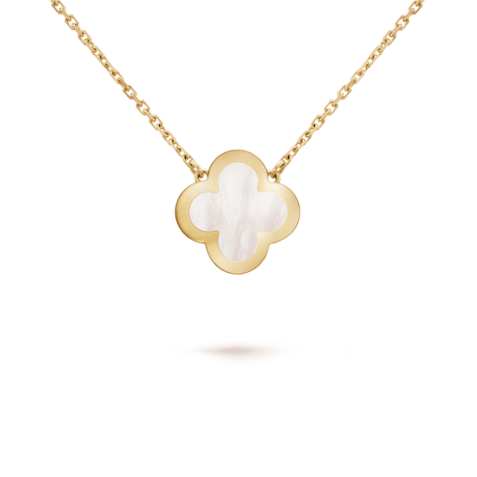 Van Cleef & Arpels PURE CLOVER PINK GOLD MOP NECKLACE