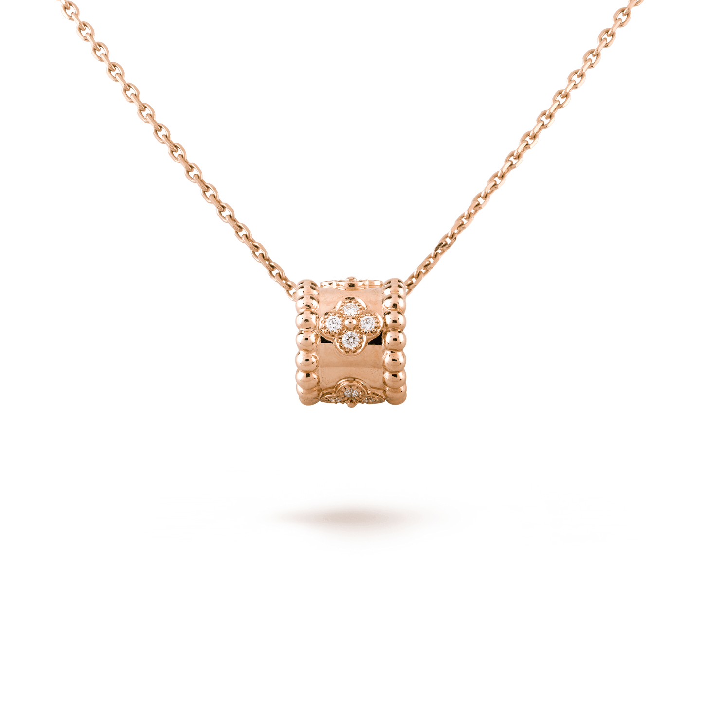 Van Cleef & Arpels PERLEE PEDANT PINK GOLD NECKLACE