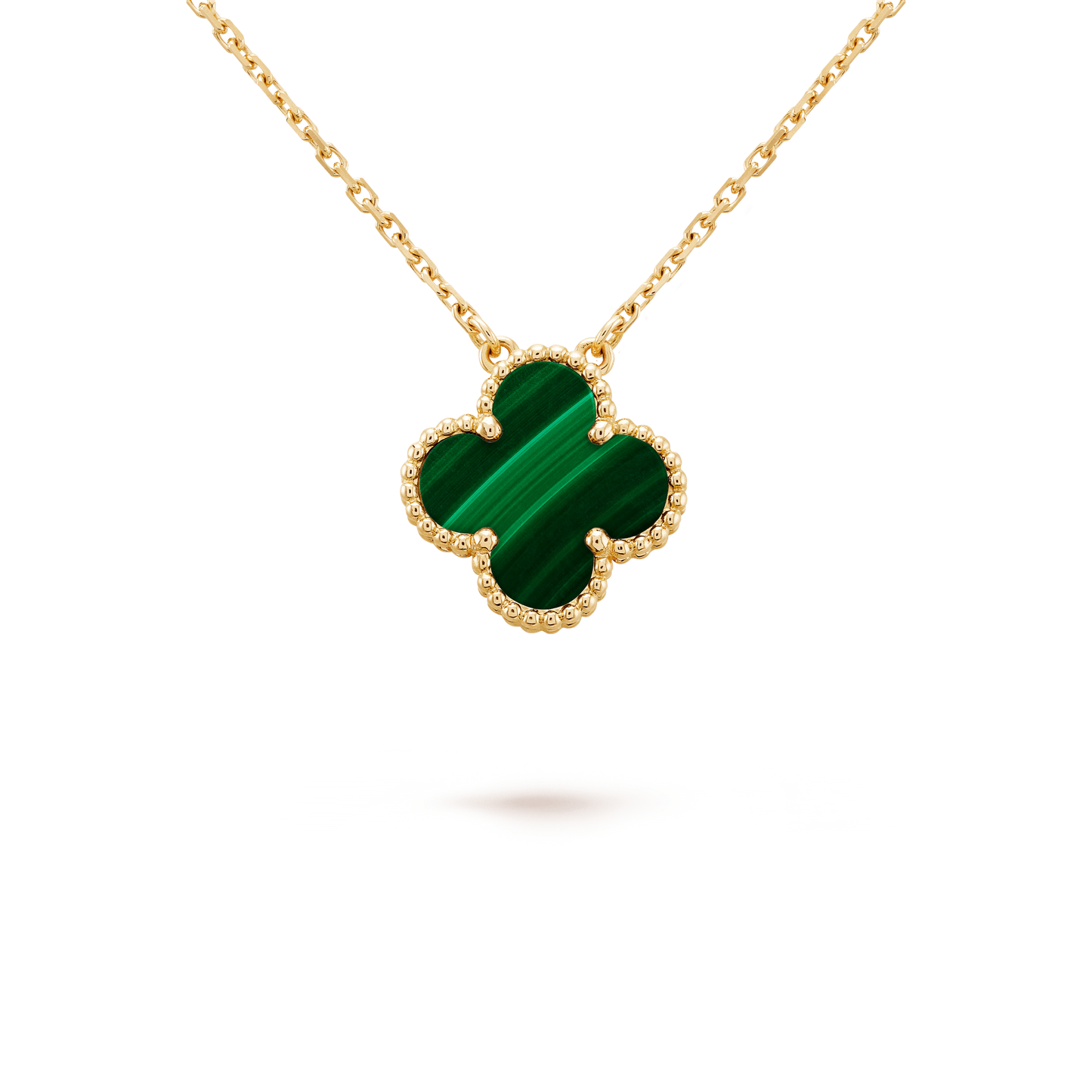 Van Cleef & Arpels CLOVER MALACHITE NECKLACE