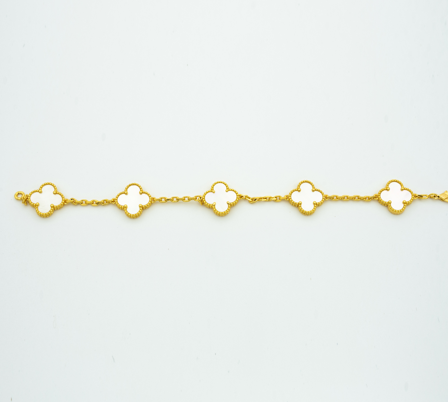 Van Cleef & Arpels CLOVER BRACELET 5 MOTIFS WHITE MOP