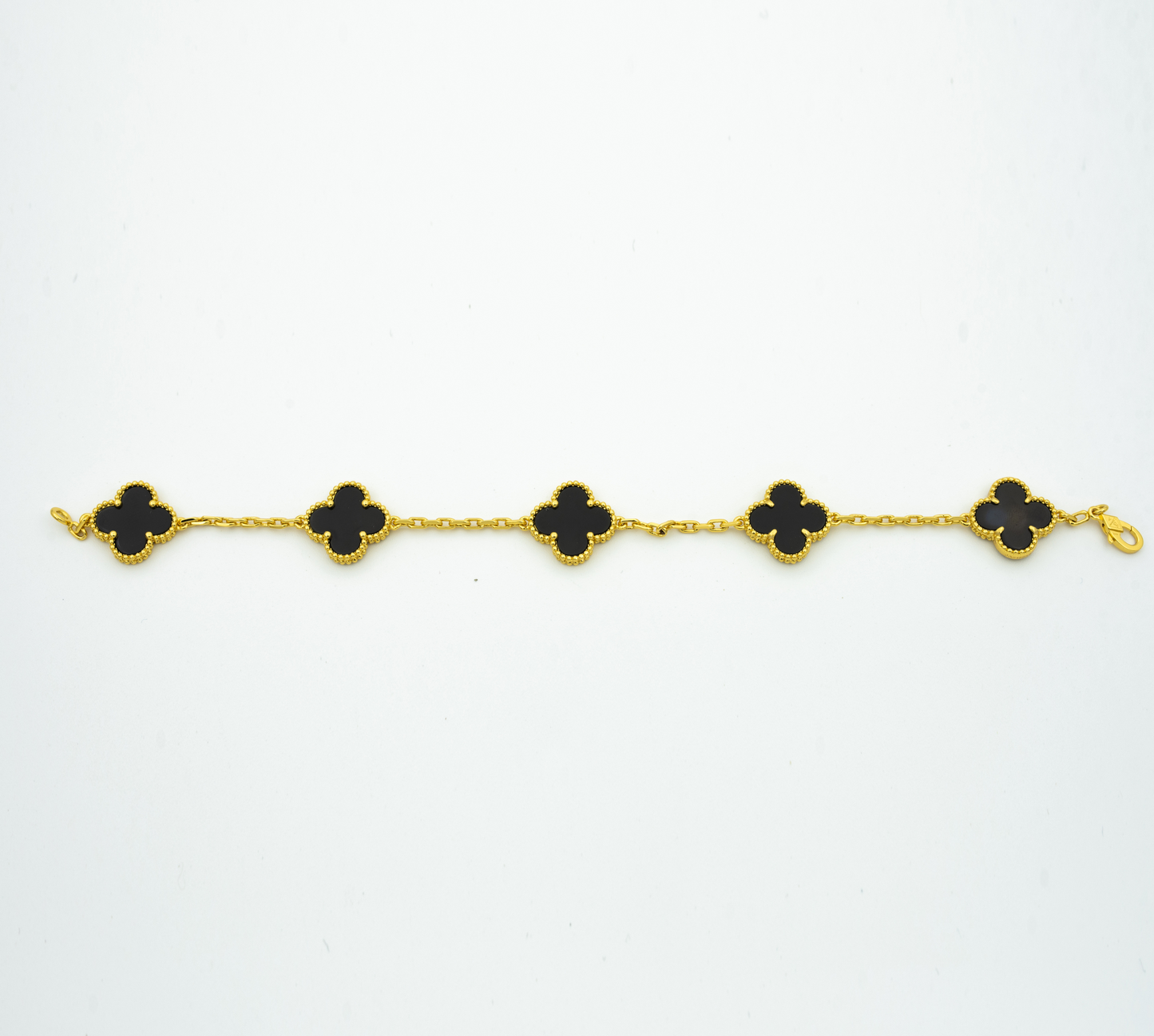 Van Cleef & Arpels CLOVER BRACELET 5 MOTIFS ONYX