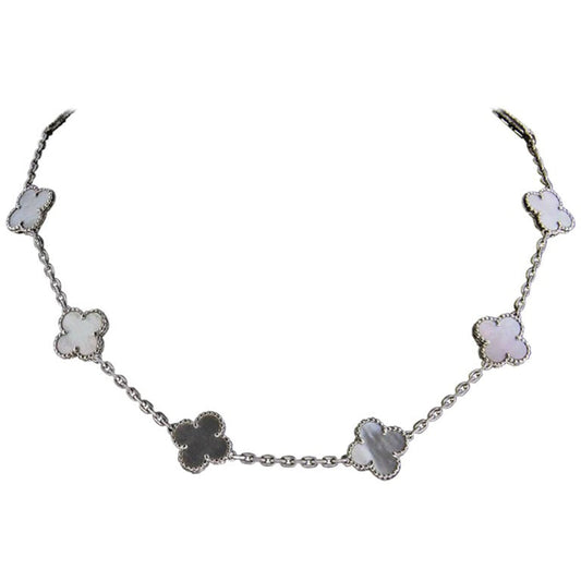 Van Cleef & Arpels CLOVER 10 MOTIFS DARK MOP NECKLACE