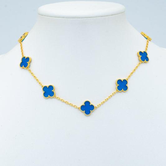 Van Cleef & Arpels VINTAGE AGATE NECKLACE 10 MOTIFS GOLD