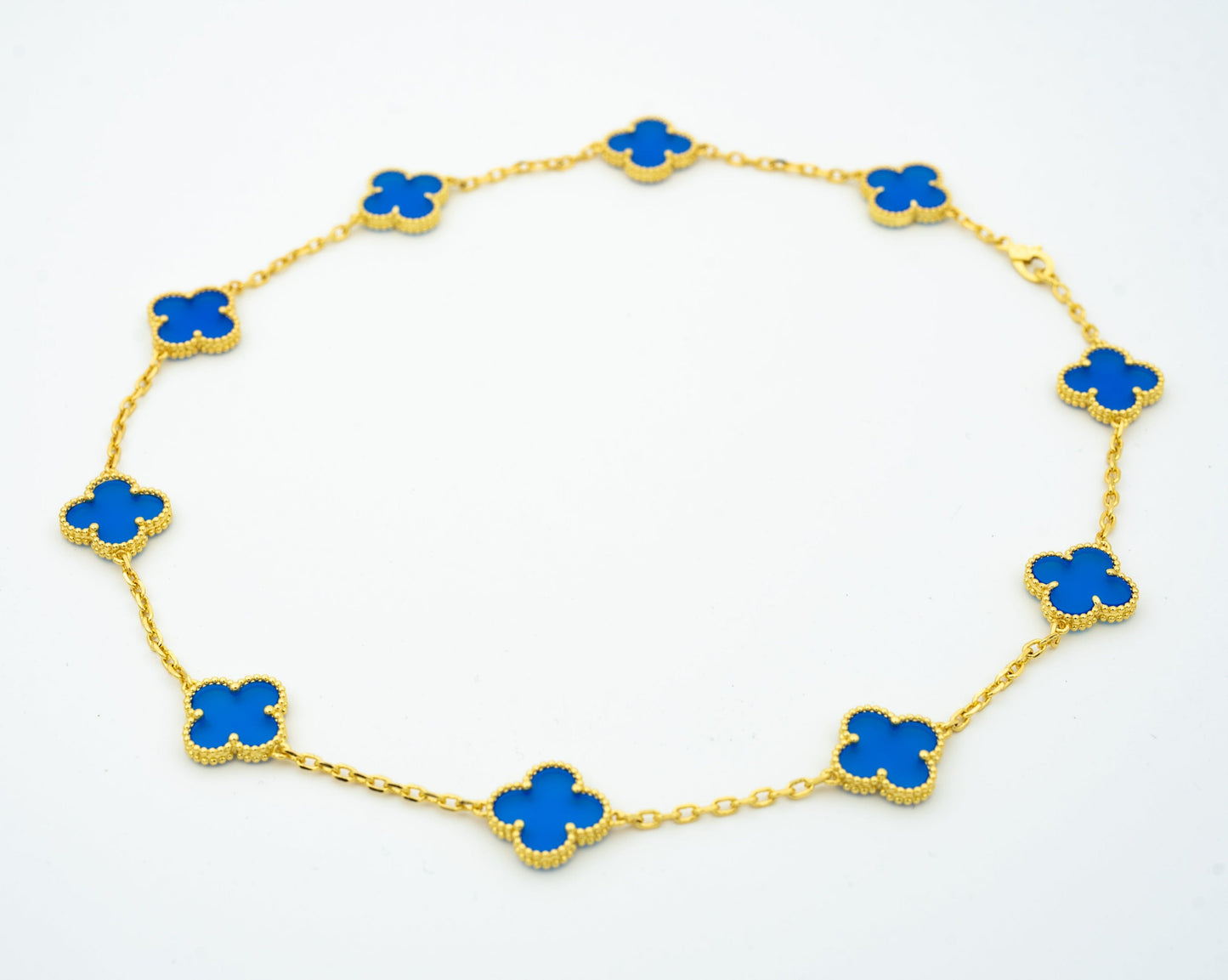 Van Cleef & Arpels VINTAGE AGATE NECKLACE 10 MOTIFS GOLD