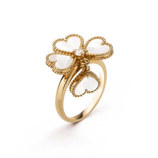 Van Cleef & Arpels SWEET CLOVER WHITE MOP RING