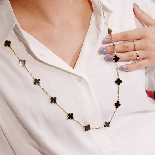 Van Cleef & Arpels CLOVER 20 MOTIFS ONYX GOLD