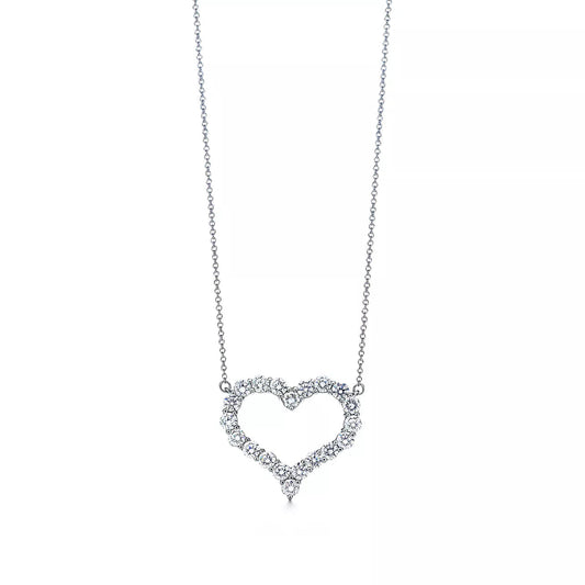 TIFFANY LARGE DIAMOND HEART NECKLACE