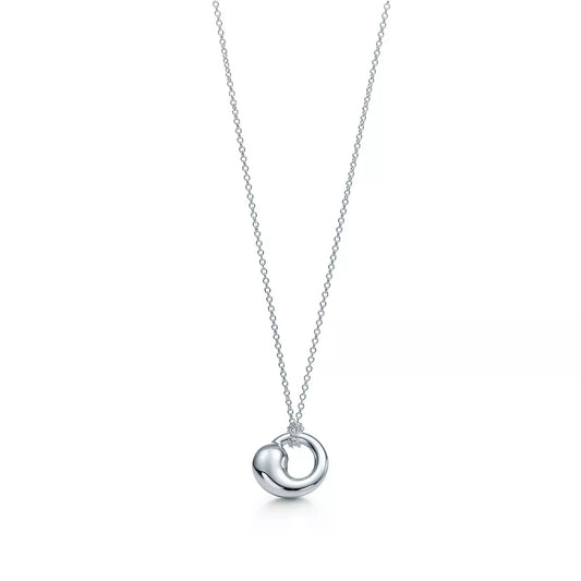 TIFFANY SNAIL PEDANT SILVER NECKLACE