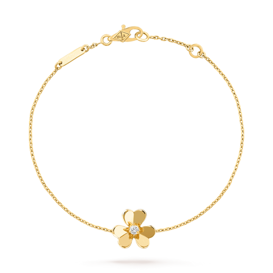 Van Cleef & Arpels FRIVOLE GOLD FLOWER BRACELET