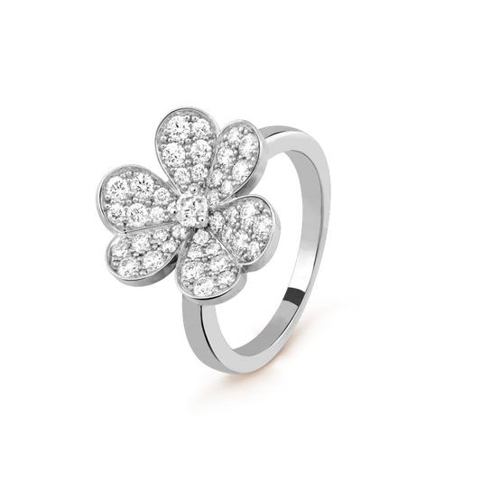 Van Cleef & Arpels FRIVOLE SILVER DIAMOND RING