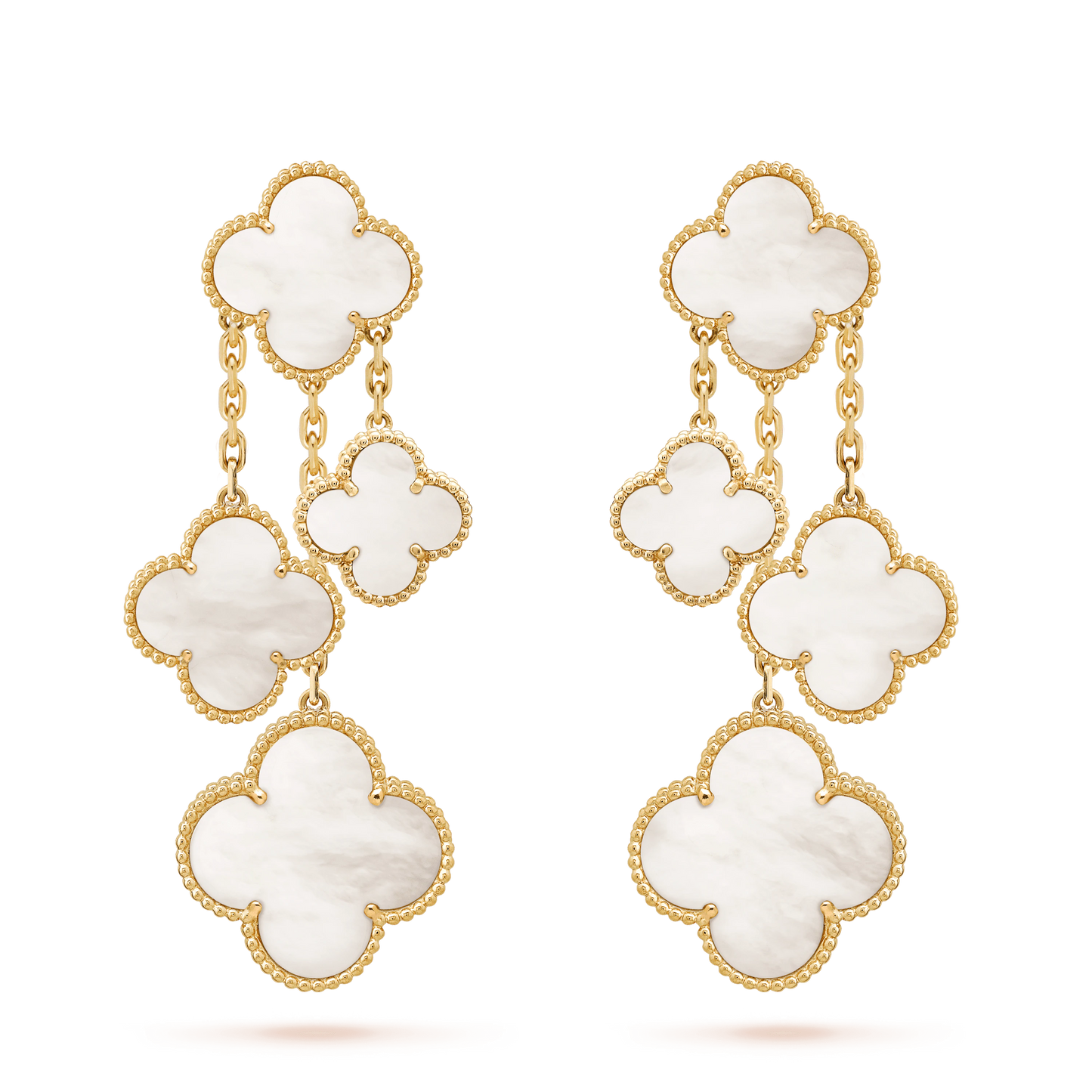 Van Cleef & Arpels CLOVER WHITE MOP 4 MOTIFS GOLD