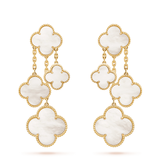 Van Cleef & Arpels CLOVER WHITE MOP 4 MOTIFS GOLD