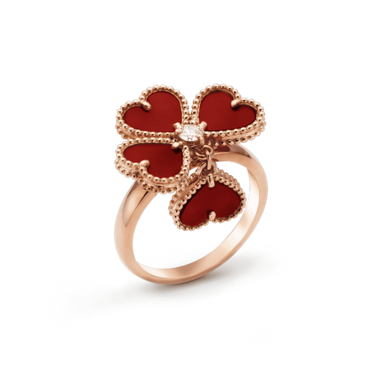Van Cleef & Arpels SWEET CLOVER CARNELIAN RING